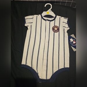 Navy and White Striped Kids One Piece Houston Astros